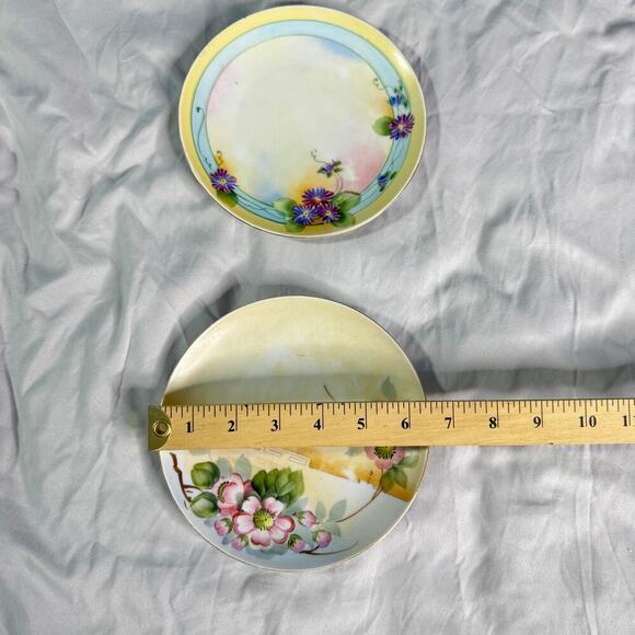 Lot of 2 Vintage Hand Painted Welsbach Studio Kansas City Floral Plates 6.5" - Picture 12 of 12
